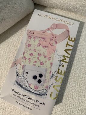 Sterling Dusk LoveShackFancy Waterproof Phone Pouch